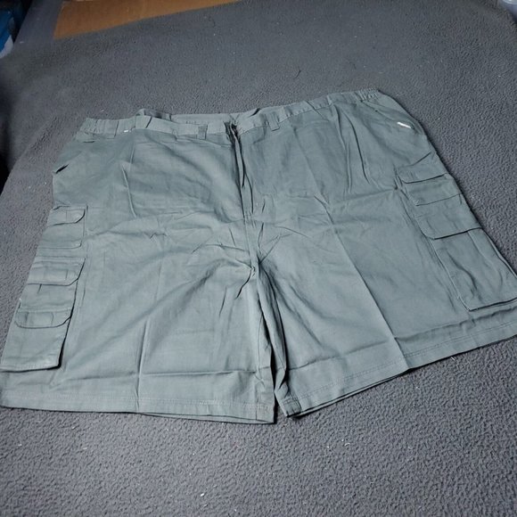 Boulder Creek Trading Chino Khaki Cargo Shorts Big Mens 68 x12 Gray - Picture 1 of 10